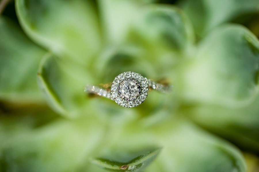 Knoxville engagement photographer engagement ring close up