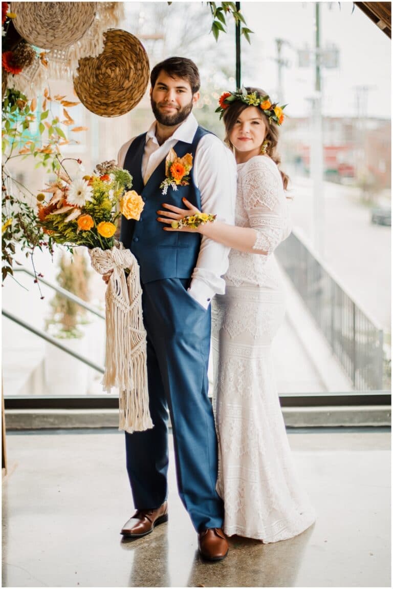 downtown knoxville wedding the pressroom sarah keenan westland farms studio 70s theme asheville photographer nashville photographer